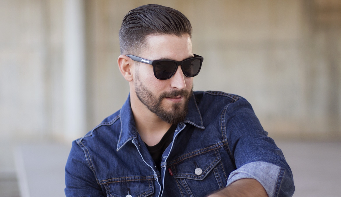 Gafas de sol baratas de hombre de calidad Yana negra