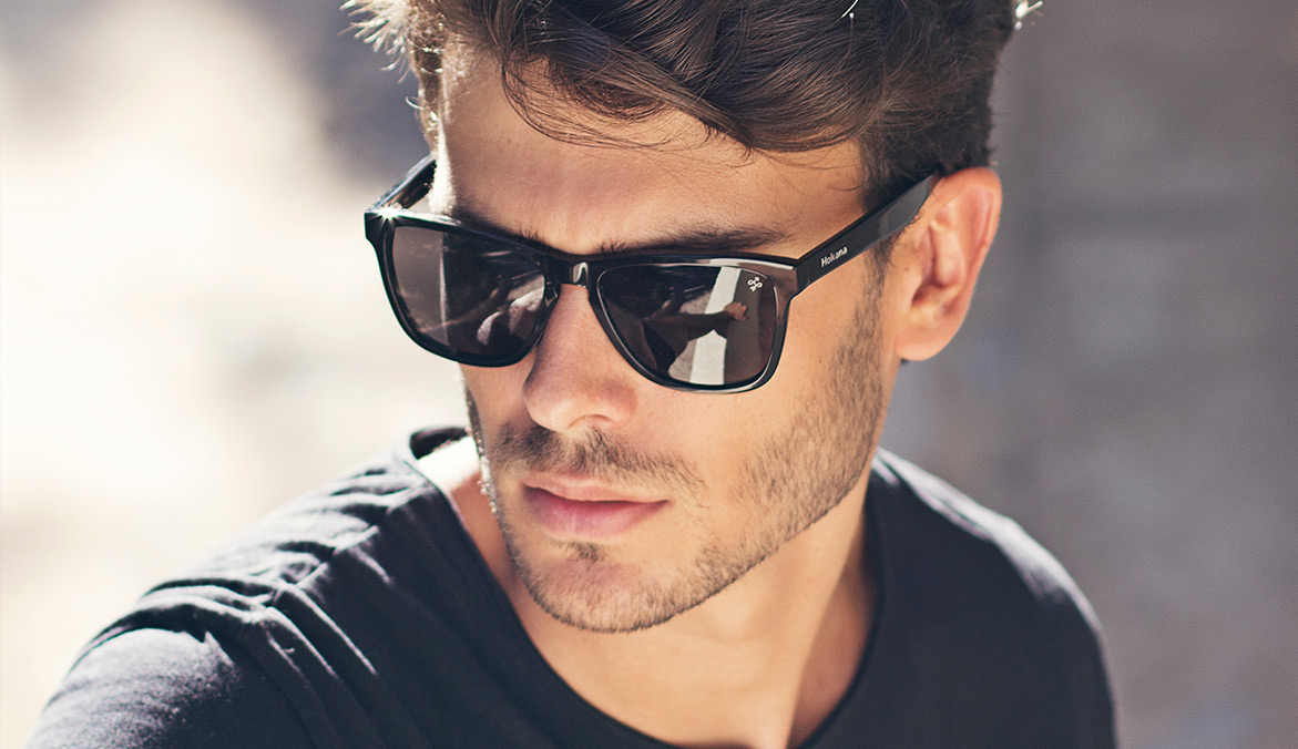 YUMA01 - Black Glare - Clear Yuma Gafas de sol baratas de calidad para hombre Yuma negra
