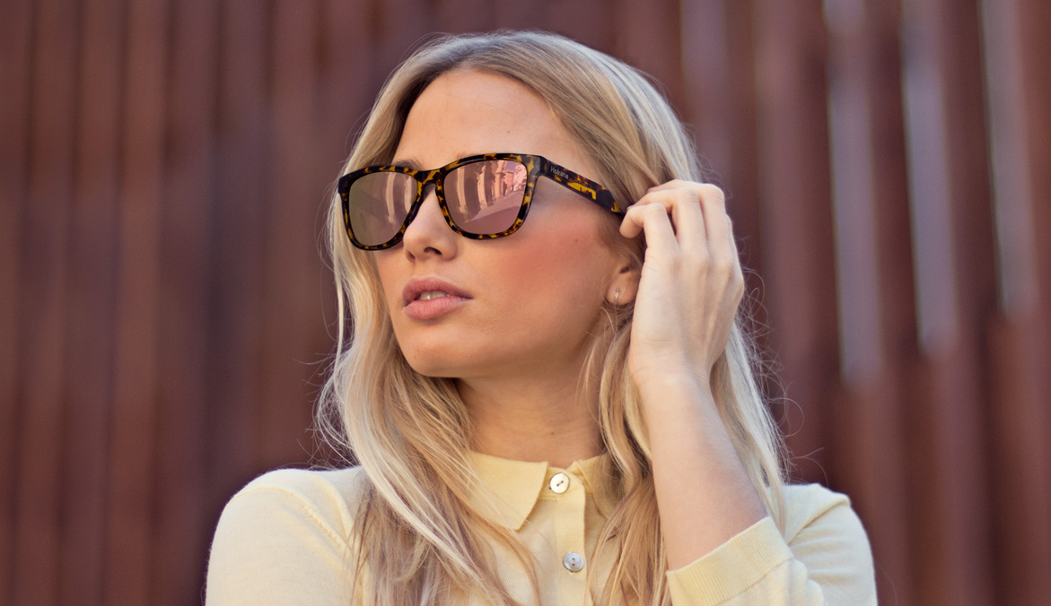 YUMA04 - Carey - Pink Yuma Gafas de sol baratas de calidad Hokana Yuma carey lente rosa espejada
